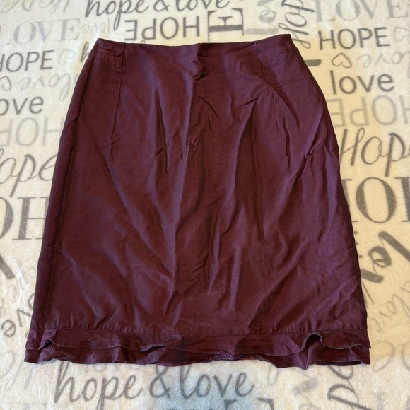 Alain Manoukian Dresses & Skirts - Alain Manoukian | women's 26'' vintage y2k burgundy midi skirt with ruffles